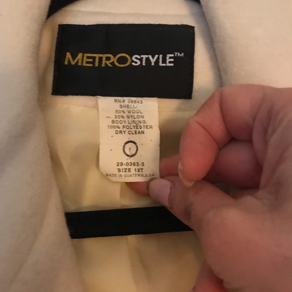 Metro Style Full length wool blend coat - Picture 2 of 3